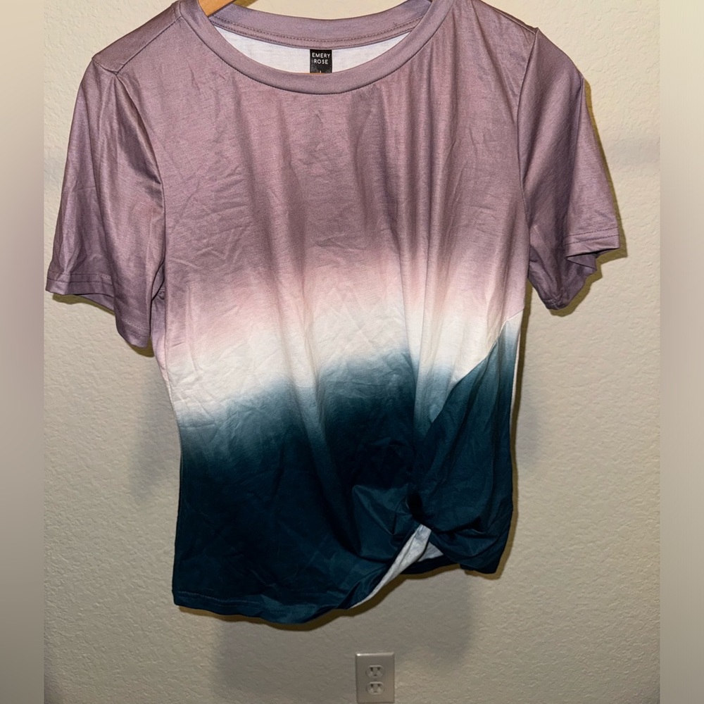 NEW ombré pink/blue silky soft tshirt